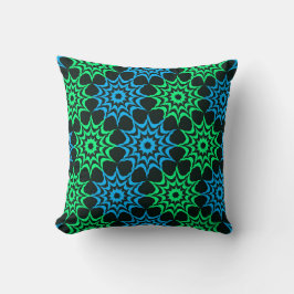 Almofada Padrão de Estrela Hex Art Nouveau