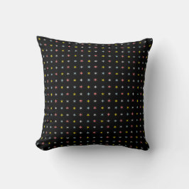 Almofada Padrão de Estrela Multicolorida