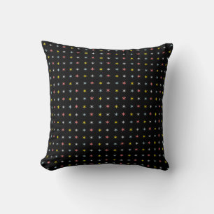 Almofada Padrão de Estrela Multicolorida