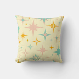 Almofada Padrão de estrelas coloridas retrô