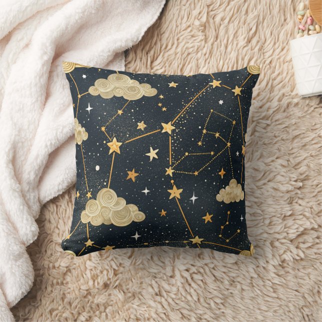 Almofada Padrão de Estrelas da Constelação Celeste (2) (Cobertor)
