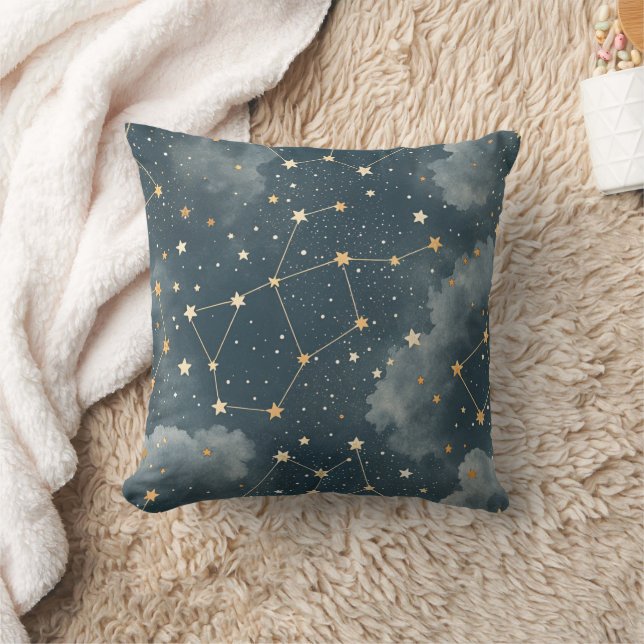 Almofada Padrão de Estrelas da Constelação Celeste (4) (Cobertor)