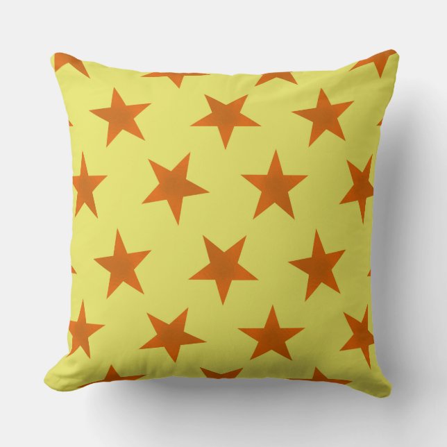Almofada Padrão de Estrelas Douradas 4 (Frente)