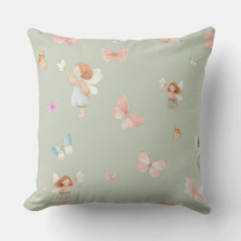 Almofada Padrão de Fada Pastel Design de Borboleta Fofo par