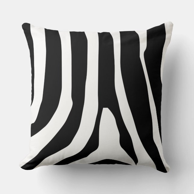 Almofada Padrão de faixas de impressão zebra (Frente)