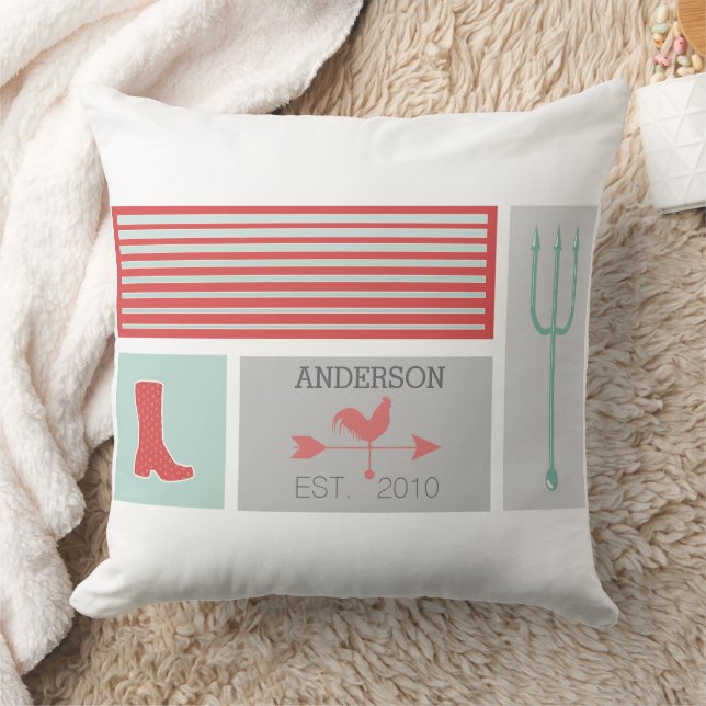 Almofada Padrão de Fazenda urbana (Cobertor)