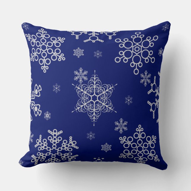 Almofada Padrão de floco de neve elegante e sofisticado (Frente)