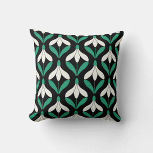 Almofada Padrão de floco de neve Retro Scandi Mid Century M