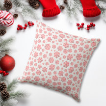 Padrão de Floco de Neve Vermelho