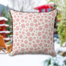 Padrão de Floco de Neve Vermelho