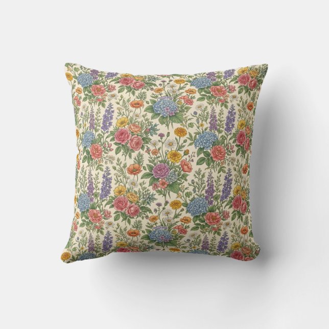 Almofada Padrão de Flor (Verso)