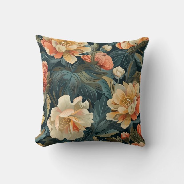 Almofada Padrão de Flor Colorido (Frente)