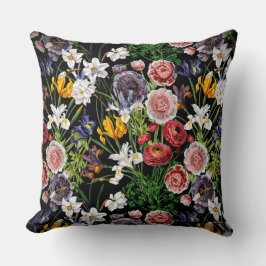 Almofada Padrão de Flor de Primavera de Vintage