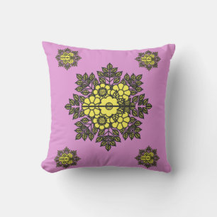 Almofada Padrão de Flor Mandala