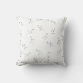 Almofada Padrão de flor selvagem azul