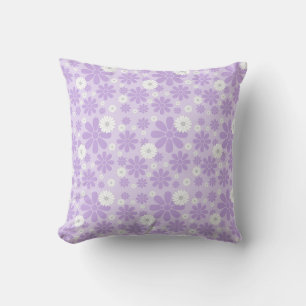 Almofada Padrão de Florais Pastel LAVANDA