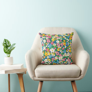 Almofada Padrão de Flores de Pequenas Molas