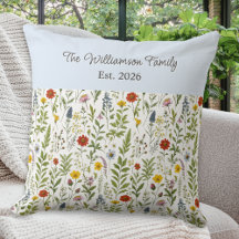Padrão de Flores Silvestres em Aquarela Personaliz