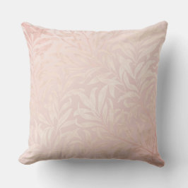 Almofada Padrão de folha cor-de-rosa prateado elegante