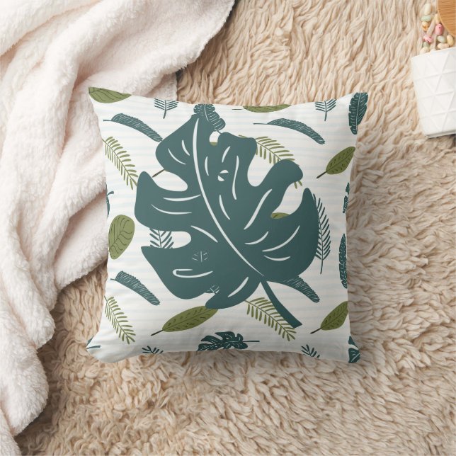 Almofada Padrão de Folha Inspirado na Natureza (Cobertor)