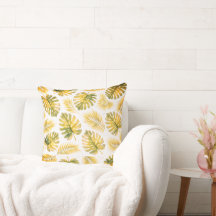 Padrão de Folhas de Monstera e Palmeira Elegante