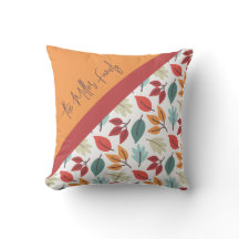 Padrão de folhas personalizadas do outono feliz