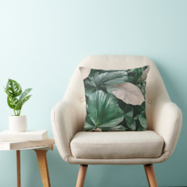 Almofada Padrão de Folheto Grande Escuro