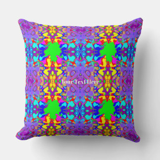 Almofada Padrão de Formas Abstratas Boho Caprichosas Colori