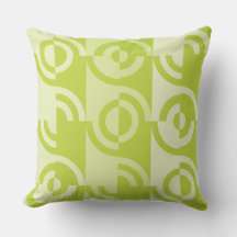 Padrão de Fragmentos Circulares Verde-Limão Modern