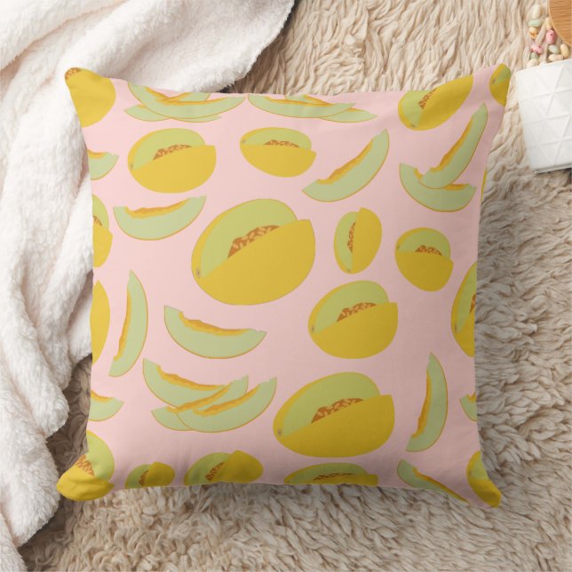 Almofada Padrão de Fruta dos Melões de Honeydew (Cobertor)