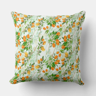 Almofada Padrão de Fruta Tropical de Verão de Kumquat na Ca