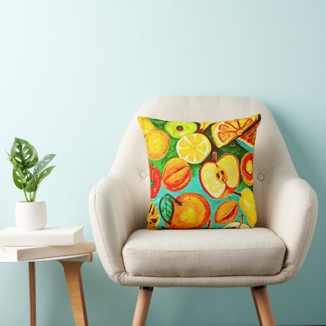 Almofada Padrão de Fruta Whimsical. Comprar Agora (Cadeira)