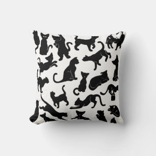 Almofada Padrão de Gato Preto