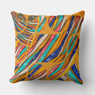 Almofada Padrão de Geometria Amarelo