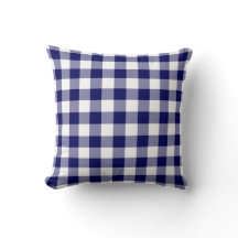 Padrão de Gingham Branco e marinho