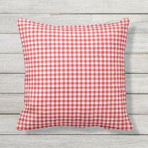 Padrão de Gingham Branco Vermelho Verificado