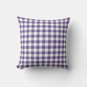 Almofada Padrão de Gingham Puro Ultra Violeta