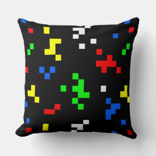 Almofada Padrão de Gráficos de Jogo de Vídeo Retro de 8 Bit