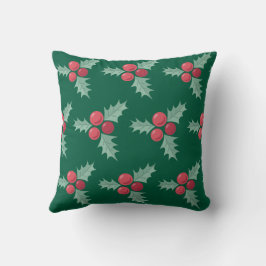 Almofada Padrão de groselhas vermelhas/verdes