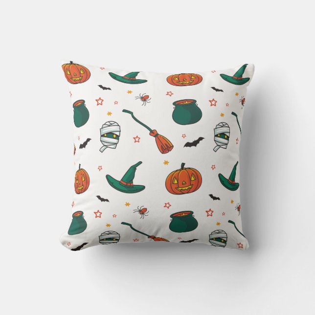 Almofada Padrão de Halloween 12 (Frente)