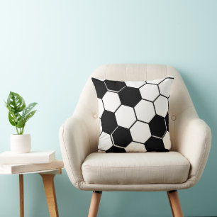 Almofada Padrão de Honeycomb Preto e Branco - Travesseiro