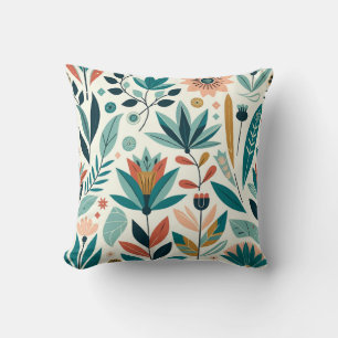 Almofada Padrão de Impressão Floral Moderno e Ousado em Ver