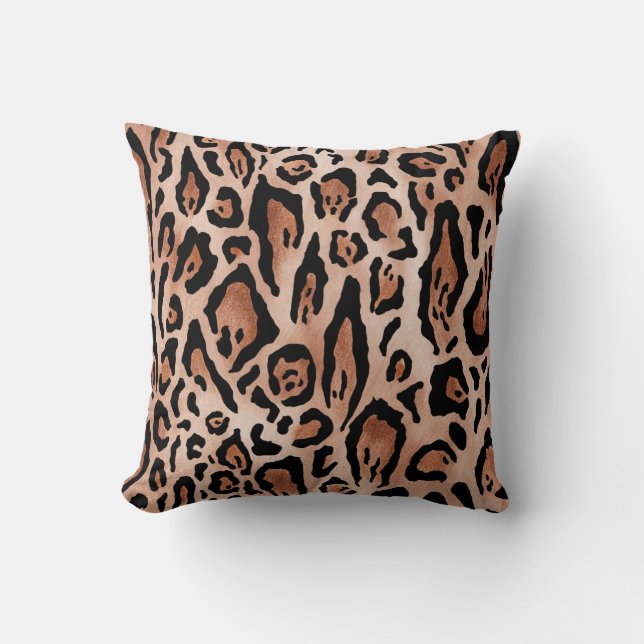 Almofada Padrão de impressão leopardo (Frente)