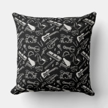 Padrão de instrumentos preto e branco