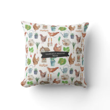 Padrão de jardinagem de fazenda de galo