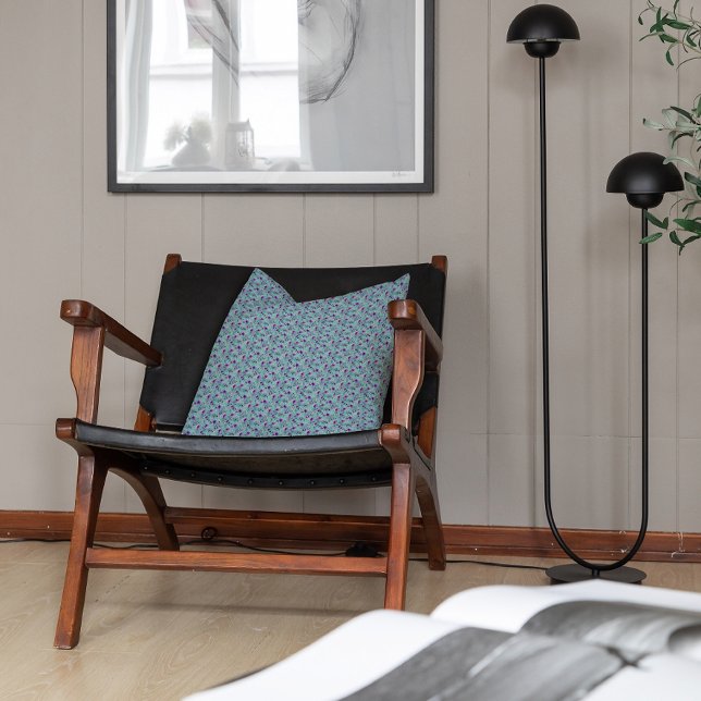 Almofada Padrão de lavanda cômoda flor de aquarela (Criador carregado)