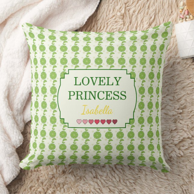 Almofada Padrão de Lima Fofo Princesa Adorável (Cobertor)