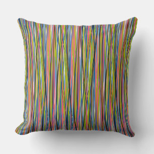 Almofada Padrão de Linha Boho Indiano Abstrato