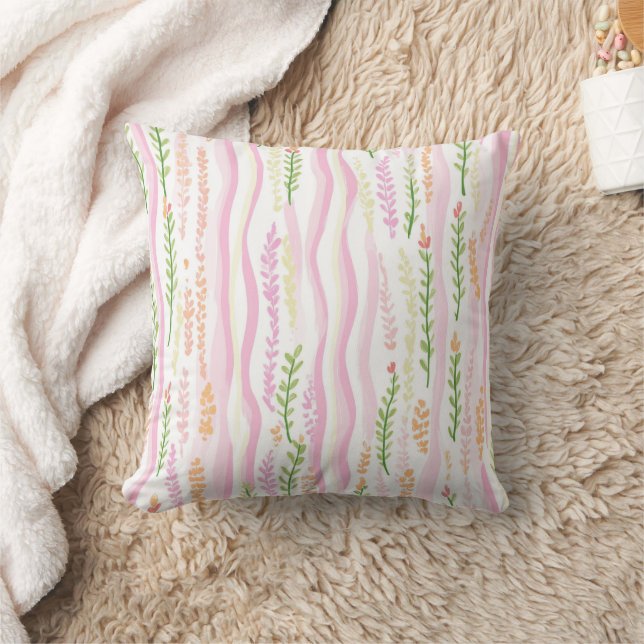 Almofada Padrão de Linha Floral Abstrata Moderna (7) (Cobertor)