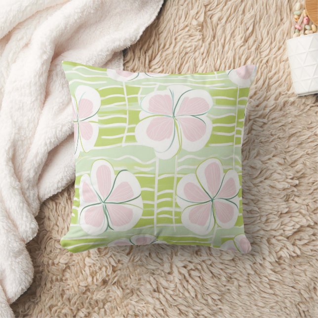 Almofada Padrão de Linha Floral Abstrata Moderna (9) (Cobertor)
